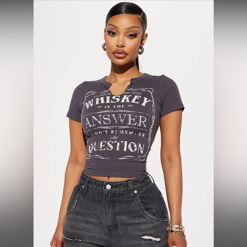 Whiskey is the answer Fitted Tee